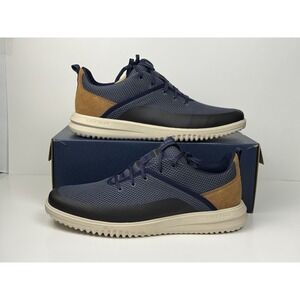 Cole Haan Grand+ Hybrid Sneakers Men's Size 13 Navy Woven Leather C39981